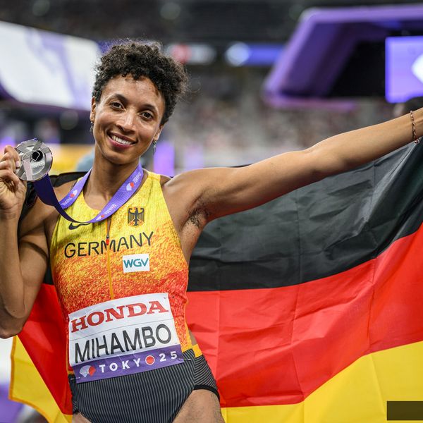 Malaika Mihambo (LG Kurpfalz) mit Silber-Medaille.