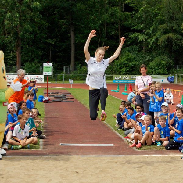 Kinderleichtathletik vor Ort am 28. Juni 2018 in Stuttgart-Degerloch