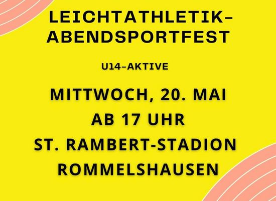 Ausschreibung Abendsportfest in Rommelshausen