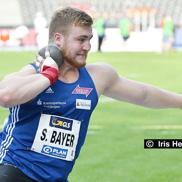 Simon Bayer überzeugte beim Kugelstoßmeeting in Rochlitz mit 19,71 Meter