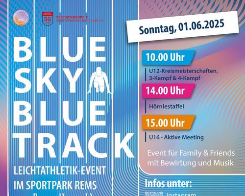 Ausschreibung Blue Sky • Blue Track Meeting am 01.06. in Schorndorf